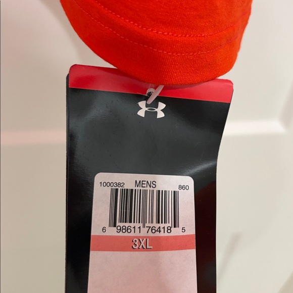 NWT [Under Armour] Orange Athletic Performance Short-Sleeve T-Shirt Men’s 3XL - Picture 9 of 10